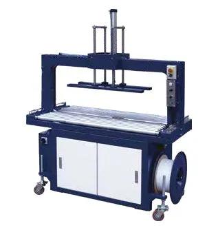 Flejadora de arco automática con mesa accionada por rodillos y prensa, YS-305RP